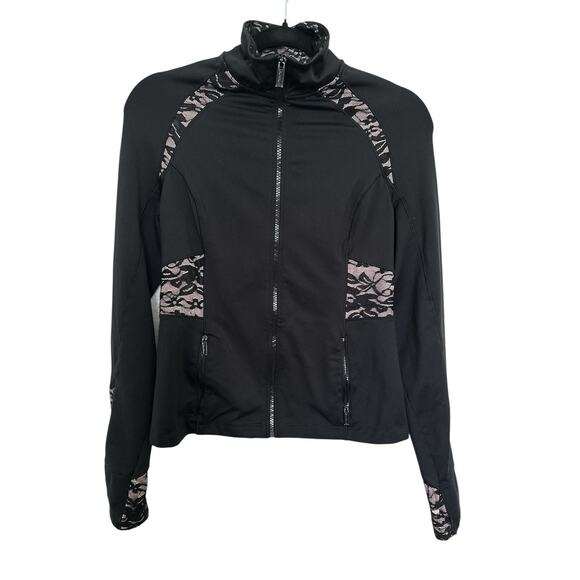 BEBE SPORT Y2K WOMEN'S FULL ZIP FRONT JACKET w/LARGE BEBE LOGOS SIZE STRETCHY M - Picture 1 of 5